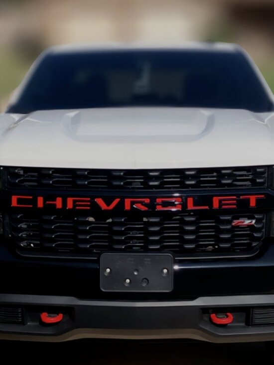 Advanced Trims Other - Grill Letters Inserts 2019 2020 2021 Silverado Red